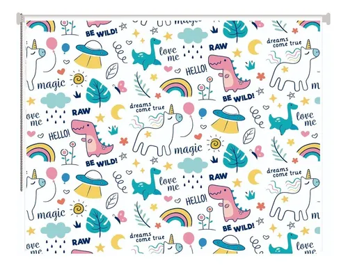 comprar Cortinas Roller Blackout Impresa Estampadas 120x110 Infantil
