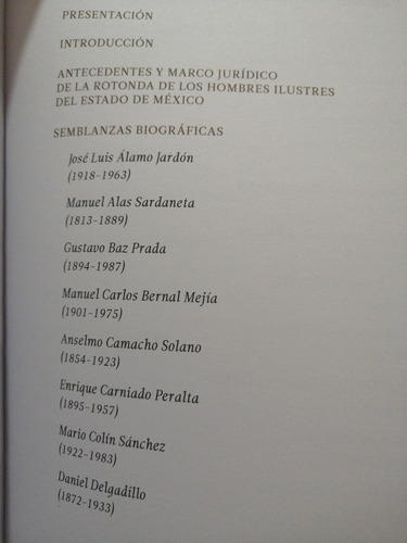 La Rotonda De Los Hombres Ilustres Del Estado De México (Usado)
