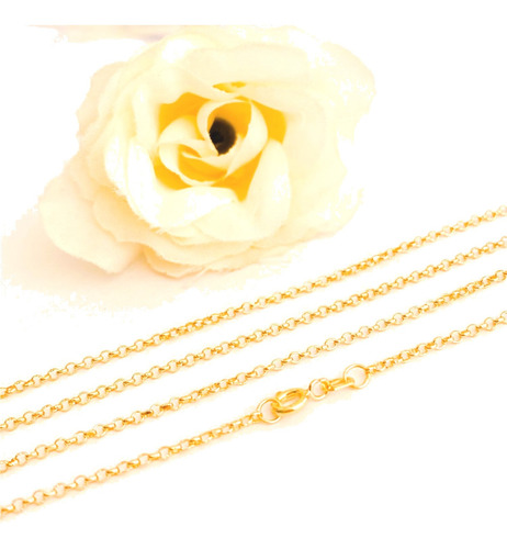 Imagem 6 de 7 de Cordão Elo Português 50 Cm Diam Corrente Ouro 18k