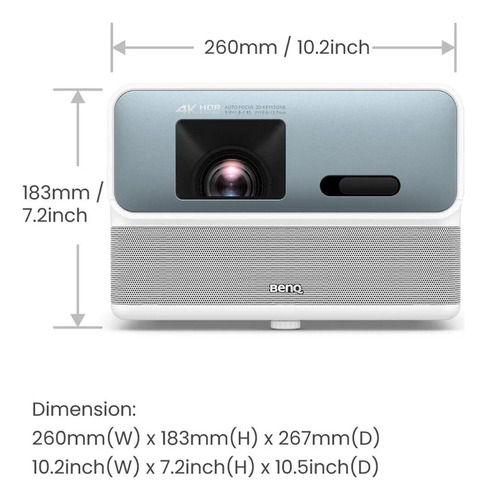 Projector Benq Gp500 Smart True 4k Hdr 360 Sound 120