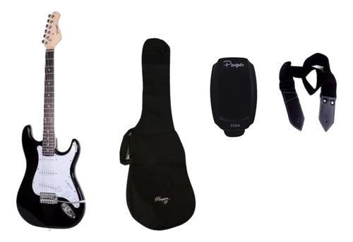 Combo Guitarra Electrica Parquer + Funda + Afinador + Correa