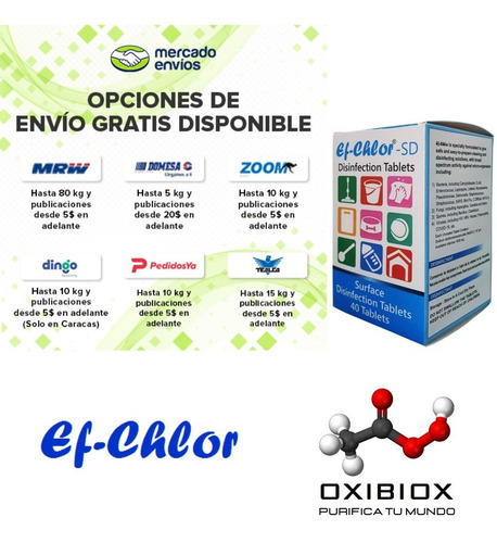 Tabletas De Nadcc, Ef-chlor Sd: Desinfección De Superficies
