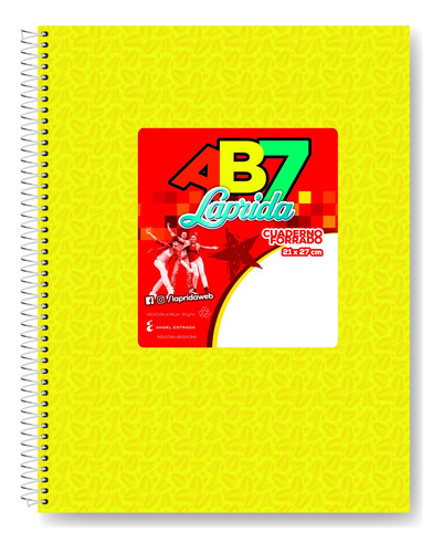 Cuaderno Laprida Ab7 T/ Dura Vinilica C/ Espiral 21x27 Cm X1