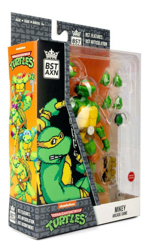 Figura Articulada Miguel Ángel Snes 8 Bit (pixeleadas)-tmnt