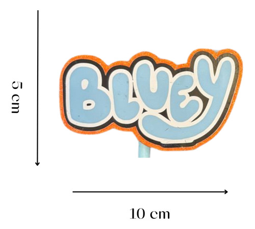 Topper Deco Torta Bluey Cotillon Toppers Para Cake Decoracio