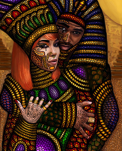 Kaliosy Pintura Diamante 5d Negro Africano Numero Kits Arte