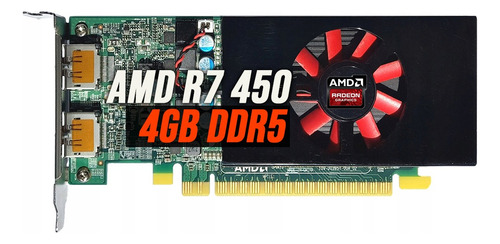 Tarjeta De Video 4gb Ddr5  Radeon R7 450 Grafica Bajo Perfi