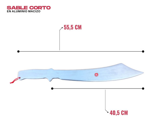 Sable Corto Para Entrenamiento - En Aluminio Macizo