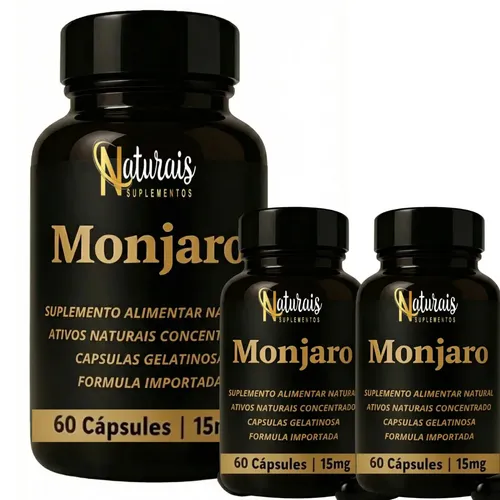 Monjaro Premiun 60 Capsulas Formula Importada 100% Natural Sem