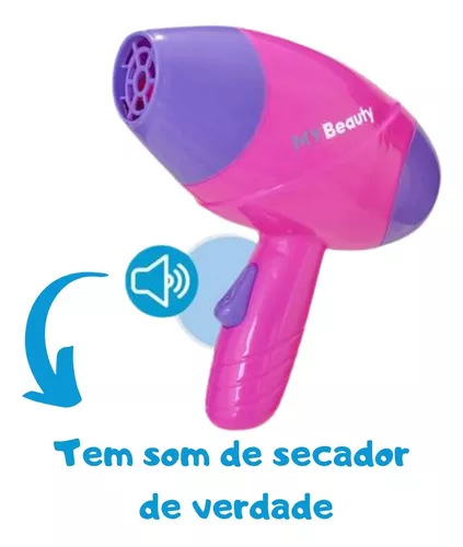 Salão De Beleza Mini Secador De Cabelo Chapinha De Brinquedo