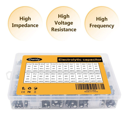 Kit Surtido De Condensadores Electrolíticos De 24 Valores 10