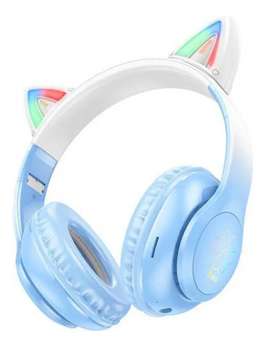 Audifonos Hoco W42 Bluetooth Cat Azul