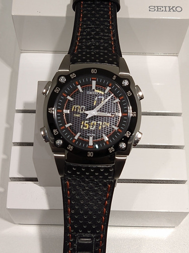 Relógio Seiko Sportura Duo-display Quartz Ho24ab/0 Novo .