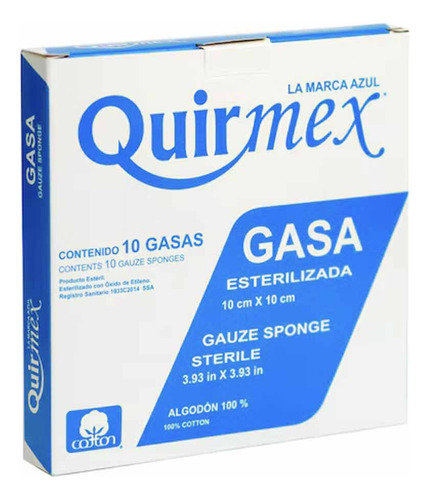 Quirmex Gasa Est 10 X 10 Cm C10