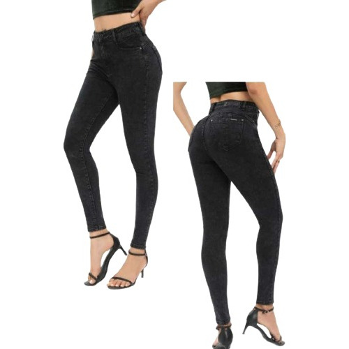 Jeans Pantalón Mujer Pitillo Elástico Tiro Alto 100% Calidad