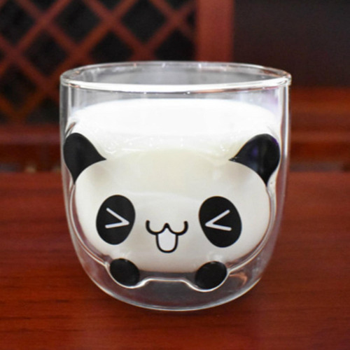 * Taza De Vidrio De Borosilicato De Doble Pared De 280 Ml
