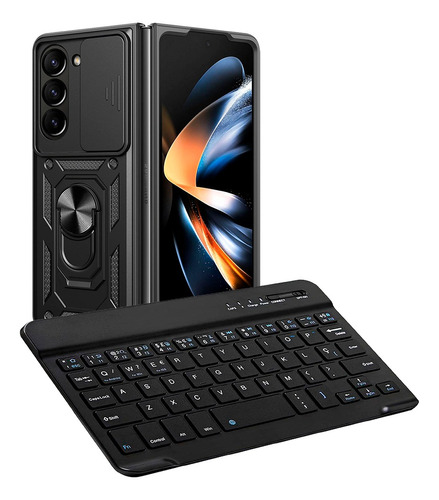 Case + Teclado Abnt2 Bluetooth Para Samsung Galaxy Z Fold 5