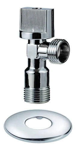 Llave Wc Angular Cromada C/flange 1/2 He X 3/8 He