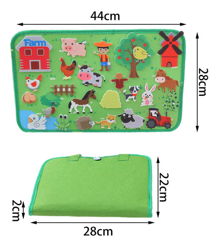 Juego De Tablero De Historia De Fieltro, Juguete Granja