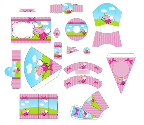 Kit De Fiesta Imprimible Pepa Pig Rosa