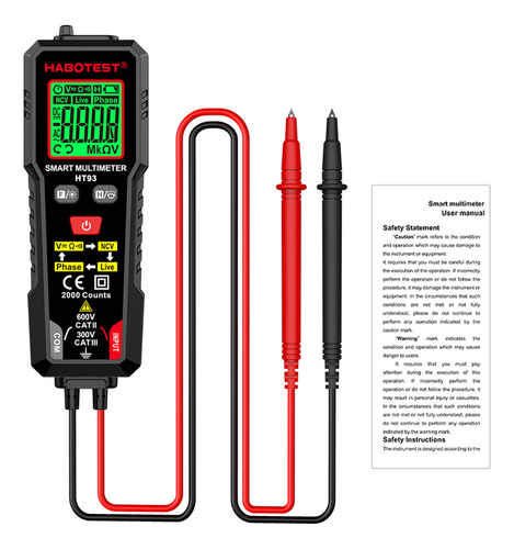 Multímetros De Prueba De Voltaje De Cable Ac/dc Ncv Live Mul