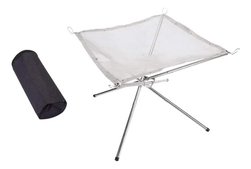 Brasero De Malla Para Fogatas, Soporte Para 56 X 56 X 43 Cm