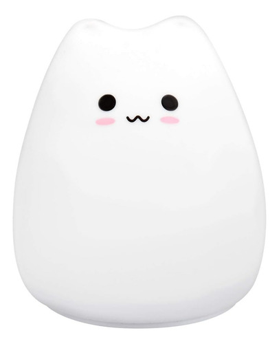 Lámpara Kawaii Gato Luz Nocturna Con 7 Colores Led