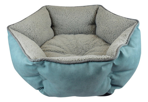 Cama De Tela Hexagonal Perros De Raza Chica Azul Fancy Pets