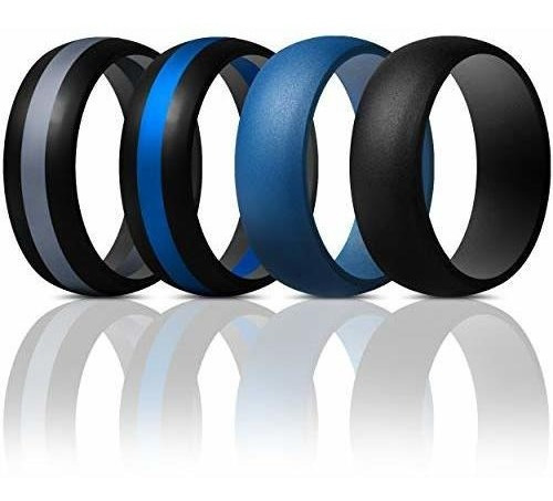 Thunderfit Para Hombre Bandas De Anillos De Boda De Silicona