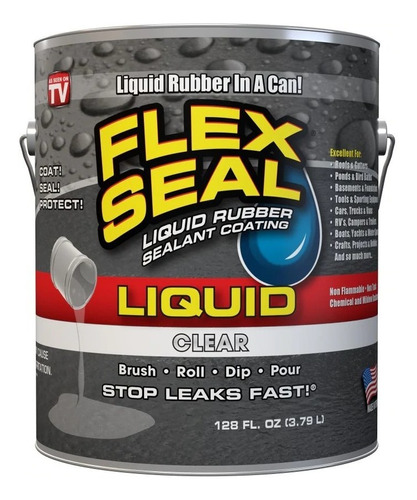 Sellante De Caucho Liquido Flex Seal Transparente 1 Galon