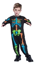 Comprar Disfraces De Halloween Para Niños Coloridos Mamelucos De Esqueleto De Calavera
