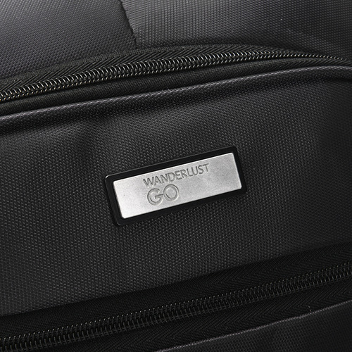Mochila Portanotebook Wanderlust Taormina Color Negro Diseño De La Tela Lisa