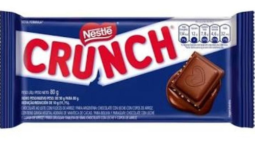Tablete De Chocolate Crunch Nestlé 80gr