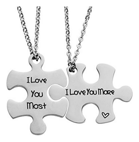 Collar Y Llavero Puzzle Para Parejas, Personalizado