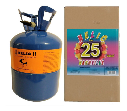 Gas Helio Para 25 Globos Latex Garrafa Descartable Nashville