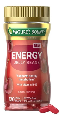 Nature Bounty Jelly Beans Con B-12 Para Metabolismo Energía Sabor Cherry