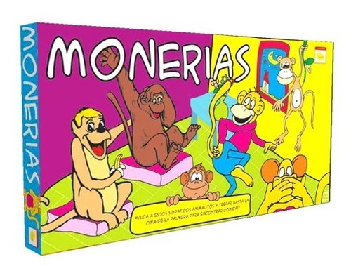 Juego De Mesa Infantil Monerías Tablero Recorrido Monos