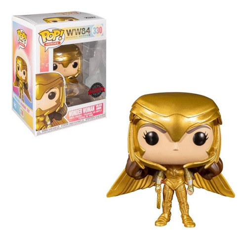 Funko Pop Dc Héroes Ww84 Wonder Woman Golden Armor #330 (Usado)