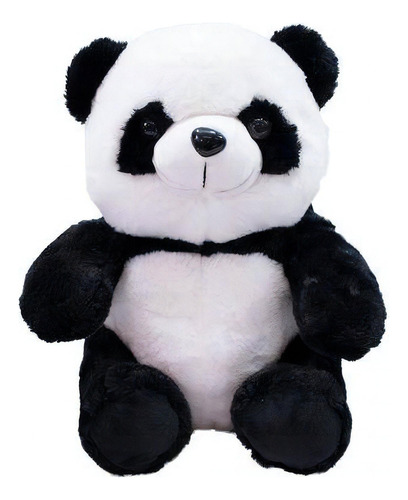 Urso Panda De Pelúcia Sentado 35 Cm Fofy Toys