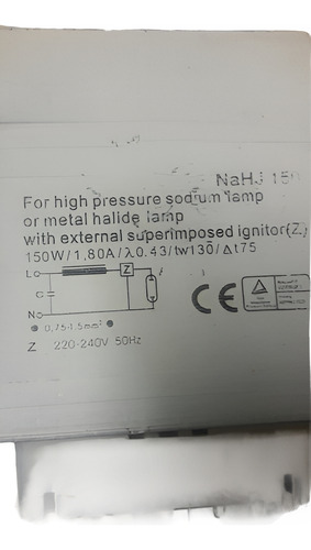 Balastro Metal Halay 150w Y 70w 208/240