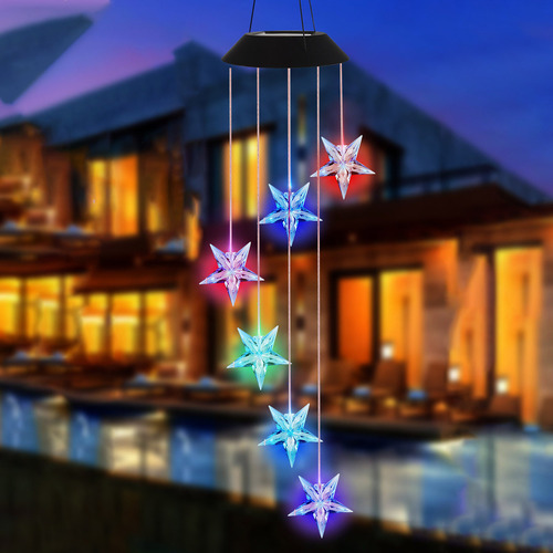 Carillón De Viento Solar Y Night Light, Luz Led Colgante, Lu