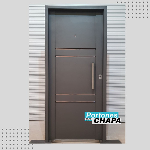 Puerta Frente Inyectada Reforzada Doble Chapa 0.80 X 200