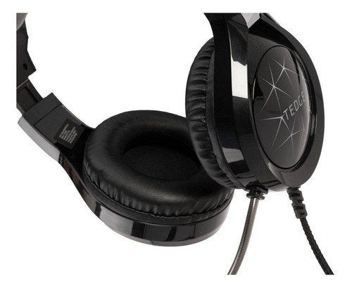 Imagen 5 de 6 de Audífono gamer Tedge GT-G10 negro con luz LED