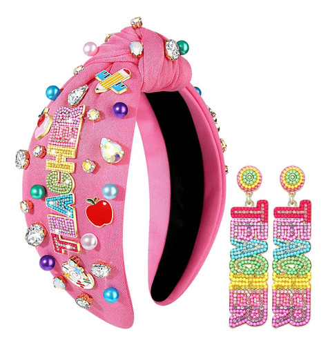 Anglesjell- Diademas Para Maestras Para Mujer, Diadema Con N