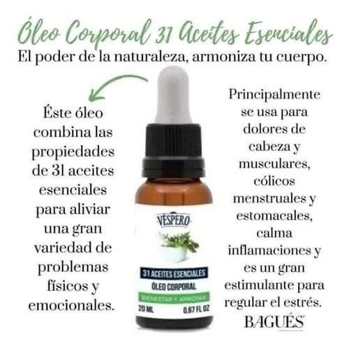 Bagués Blend De Aceites Esenciales 31 Hierbas 20 Ml