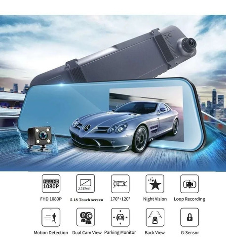 Espejo Tactil Retrovisor Dvr Auto Kia Carens