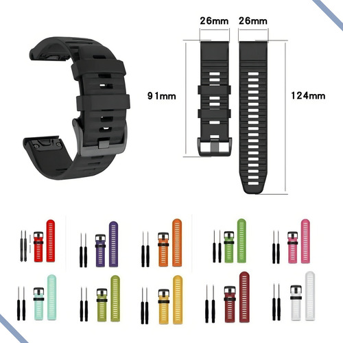 Pulseira Garmin Fênix 3 Fênix 6 E 6 Pro 26mm!! Cor 03