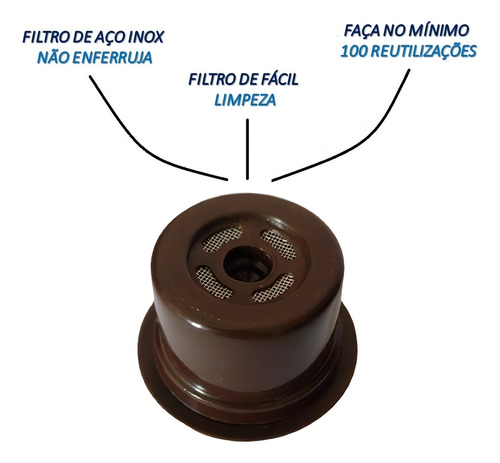 3 Cápsulas Três Corações Recarregáveis Com Colher Para Lov