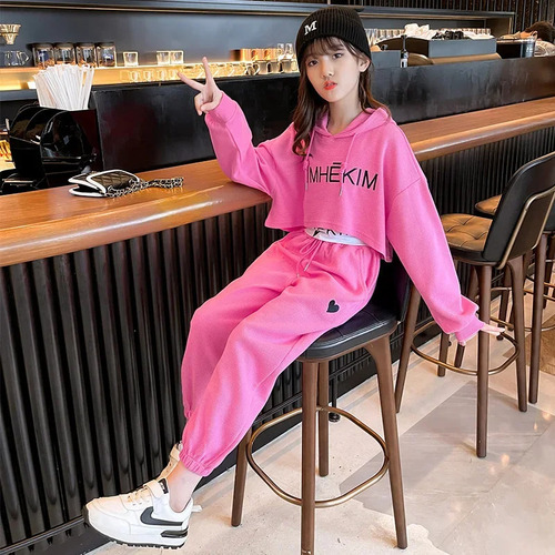 Conjunto De Sudadera Y Pantalones Con Capucha Y Estampado De