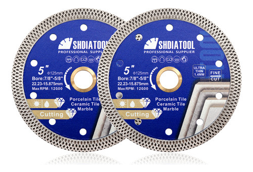 Discos Turbo Diamond 2024, 2 Unidades, 5 Pulgadas/125 Mm, Ce